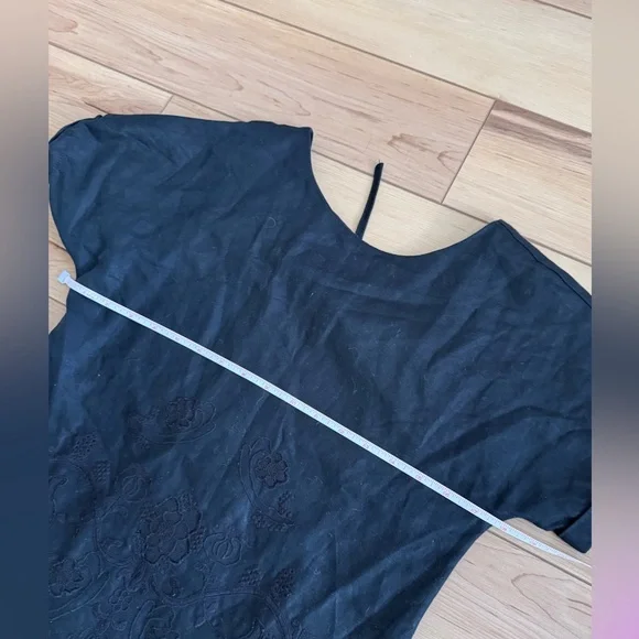 Madewell Embroidered Tassel Linen Tee Dress XXS(can likely fit up to M) - Picture 10 of 13